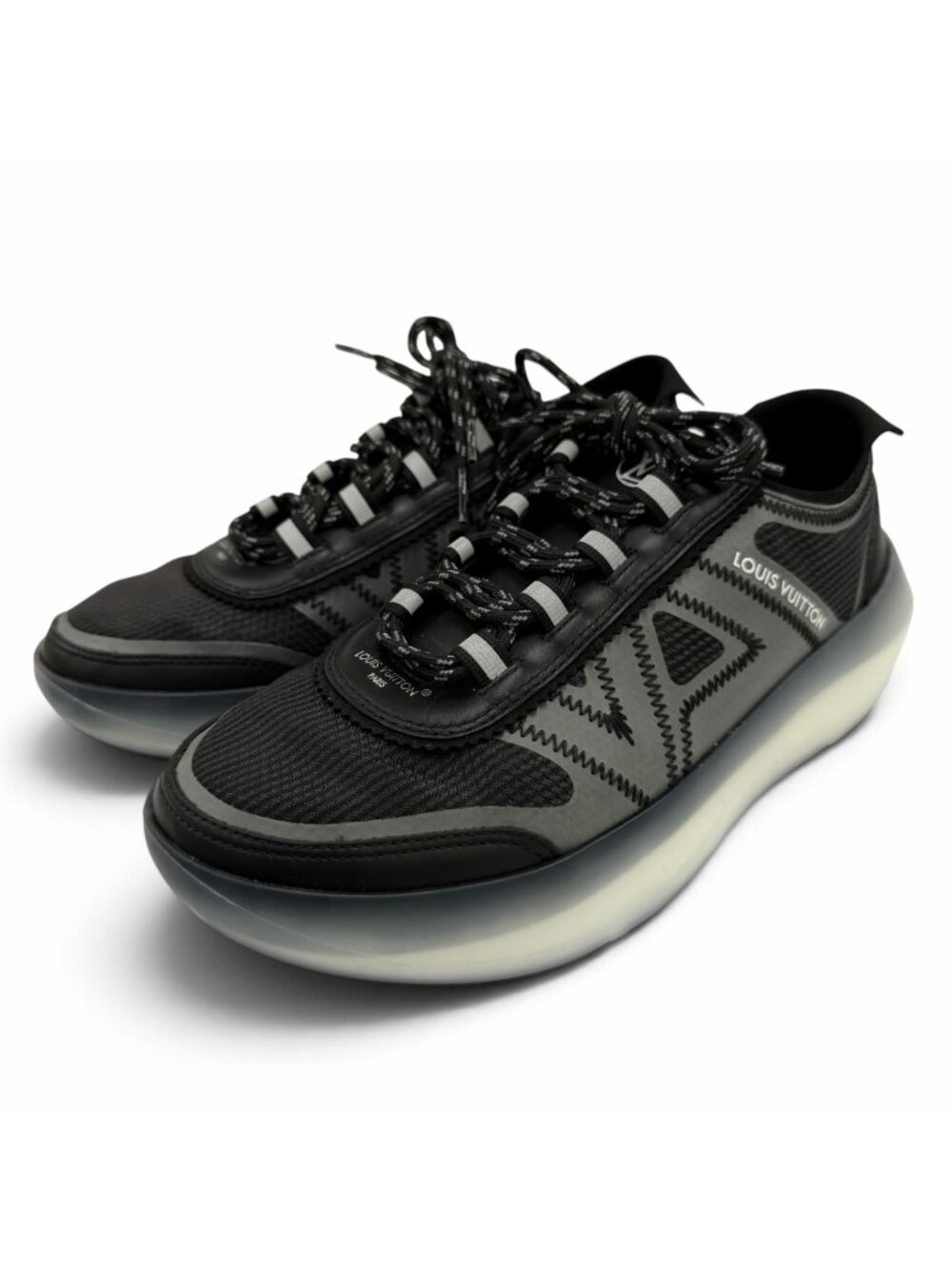 Louis Vuitton LV Sprint Sneakers Leather Usage Noir